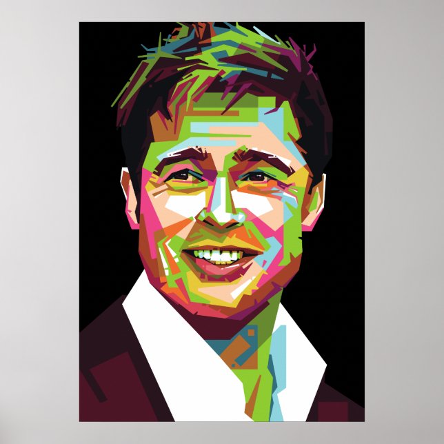 Poster Brad pitt wpap art (Frente)