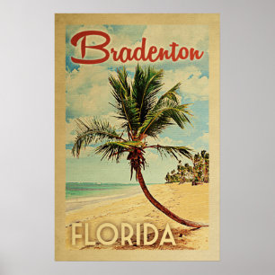 Poster Bradenton Palm Viagens vintage