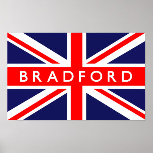 Pôster Bradford UK Flag