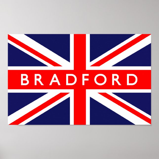 Pôster Bradford UK Flag (Frente)