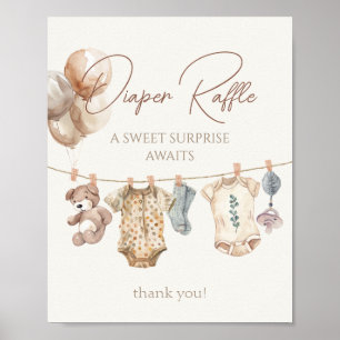 Poster Brafa de Fralda de Roupas Neutras de Bebê Suave Bo