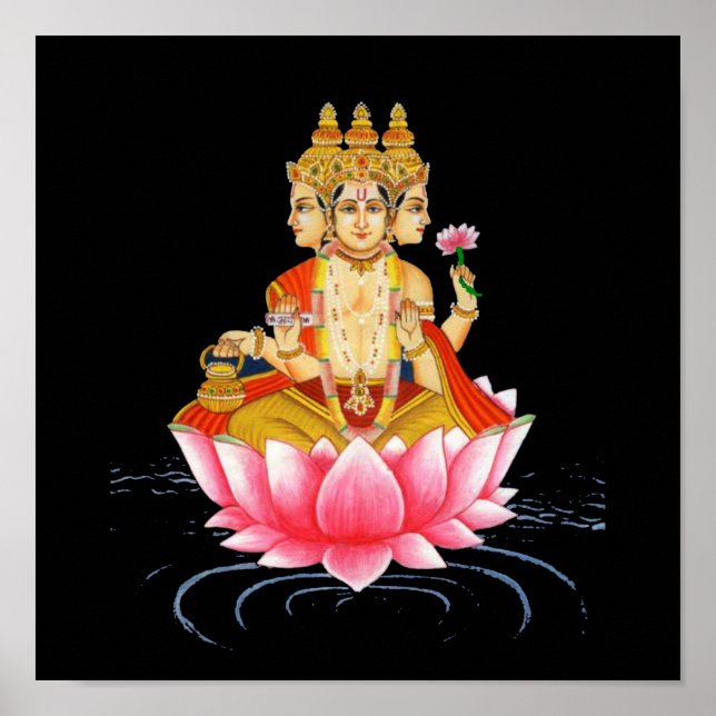 POSTER BRAHMA - PRAJAPATI - HINDU GODDESS (Frente)