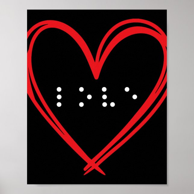 Poster Braille Alphabet Braille Language Brail (Frente)