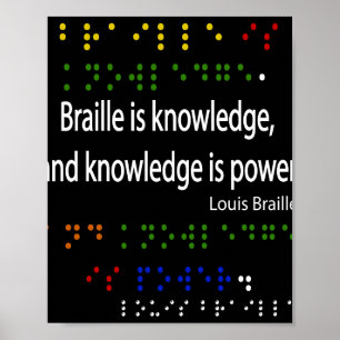 Poster Braille é o conhecimento