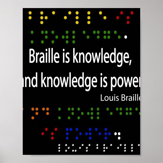 Poster Braille é o conhecimento (Frente)