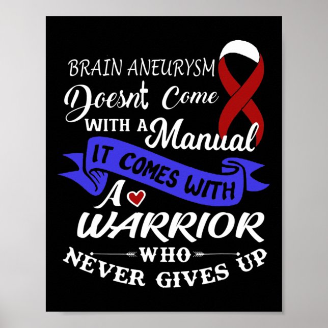 Poster Brain Aneurysm Warrior (Frente)