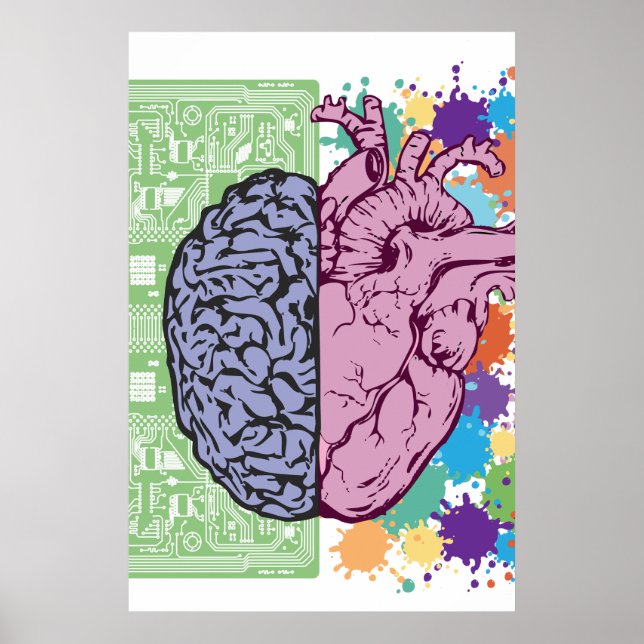 Poster Brain heart balance emotion (Frente)