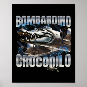Poster Brainrot Bombardino Crocodilo Italiano