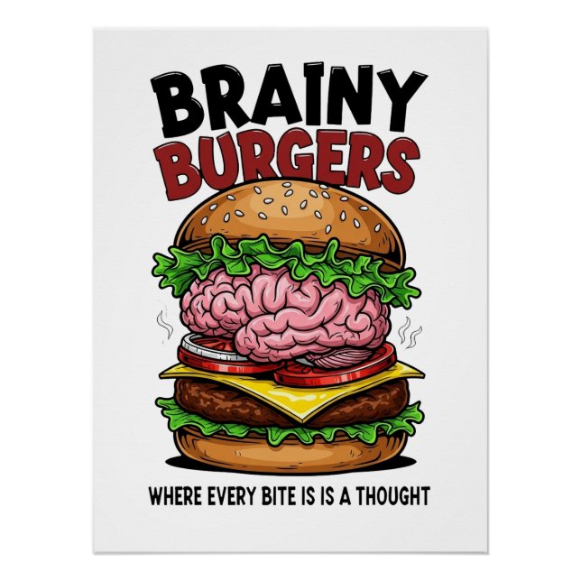 Pôster Brainy Burgers Glossy Poster (Frente)