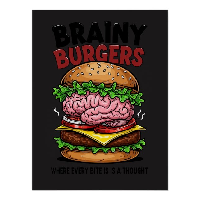 Pôster Brainy Burgers Glossy Poster (Frente)