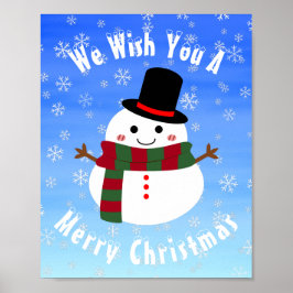 Poster Branca de Natal Snowman