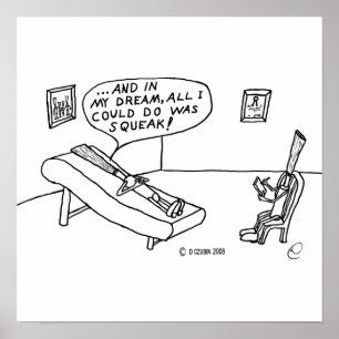 Poster Branco de lingüeta do psicólogo