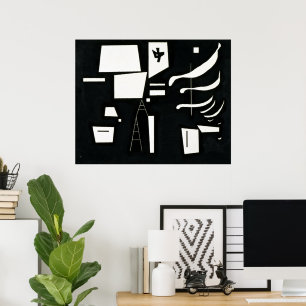 Poster Branco - Macio e Duro Kandinsky