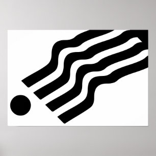 Poster branco preto abstrato