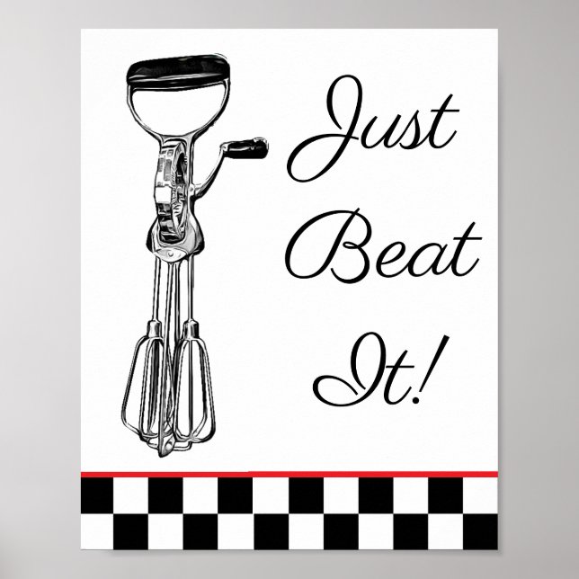 Poster Branco, Preto e Vermelho Bate no Sinal (Frente)