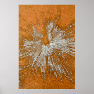 Pôster Branco sobre Paintball Dourado