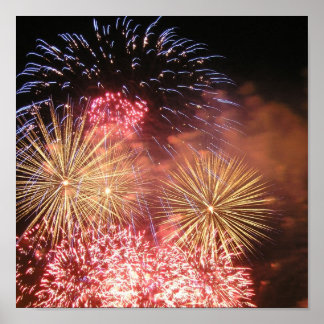 Pôster Branco vermelho e boom