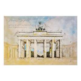 Pôster Brandenburg Gate Berlin