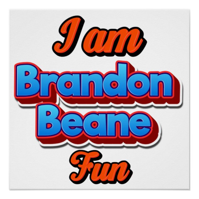Pôster Brandon Beane – Fun, Bold Name Design (Frente)