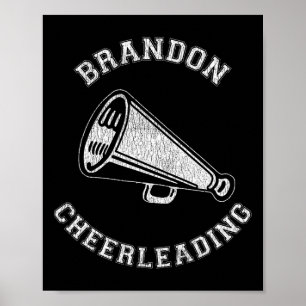 Poster Brandon Cheer Angustiado Retro Cheerleader dos ano