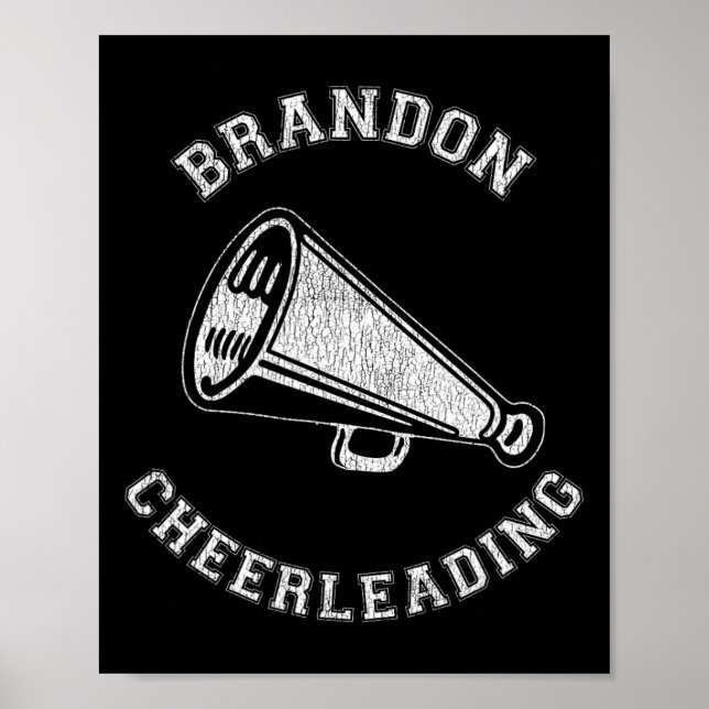 Poster Brandon Cheer Angustiado Retro Cheerleader dos ano (Frente)