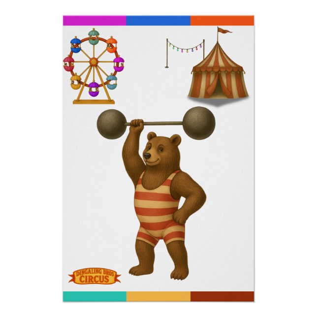 Pôster Brandon, urso forte do circo (Frente)