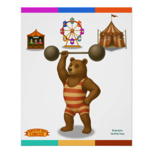 Pôster Brandon, urso forte do circo