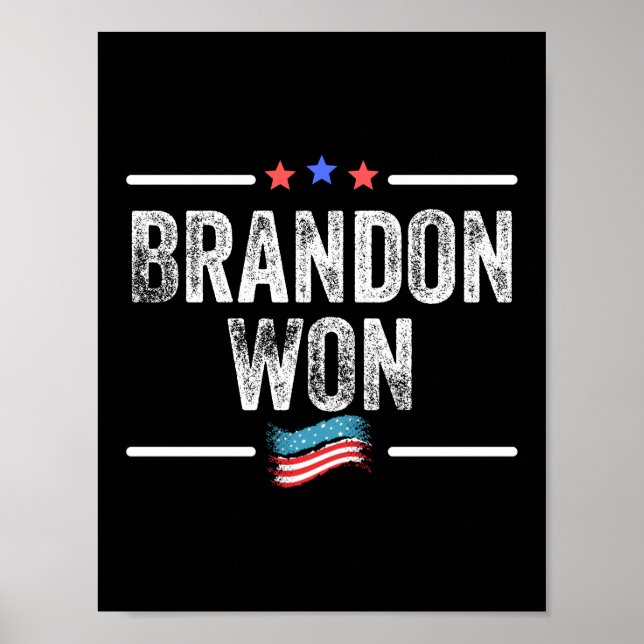 Poster brandon won, brandon won funny, brandon won americ (Frente)