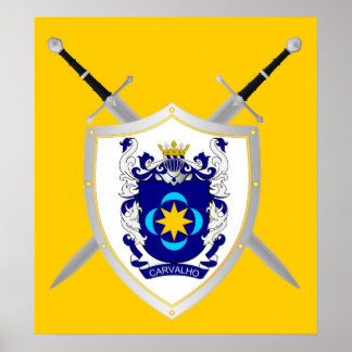 Poster Brasão da família carvalho