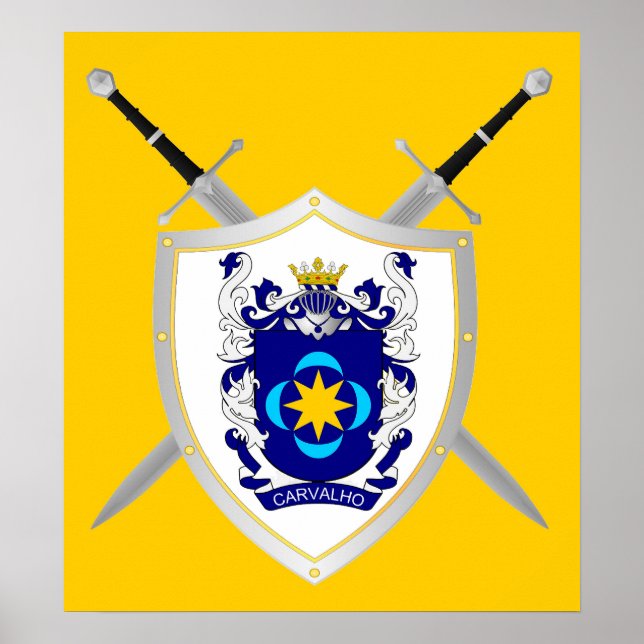 Poster Brasão da família carvalho (Frente)