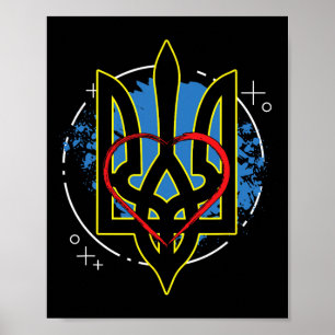 Poster Brasão da Ucrânia Cossaco Ucraniano Ucraniano