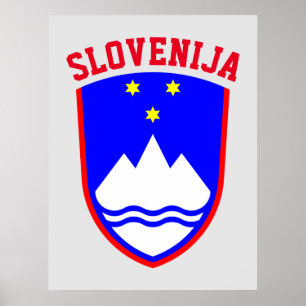 Poster Brasão de Armas da ESLOVÊNIA