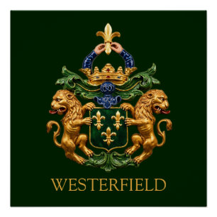 Pôster Brasão de Armas da Família Holandesa Westerfield.