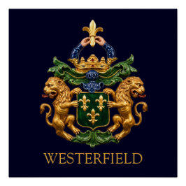Pôster Brasão de Armas da Família Holandesa Westerfield.