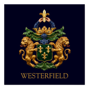Pôster Brasão de Armas da Família Holandesa Westerfield.