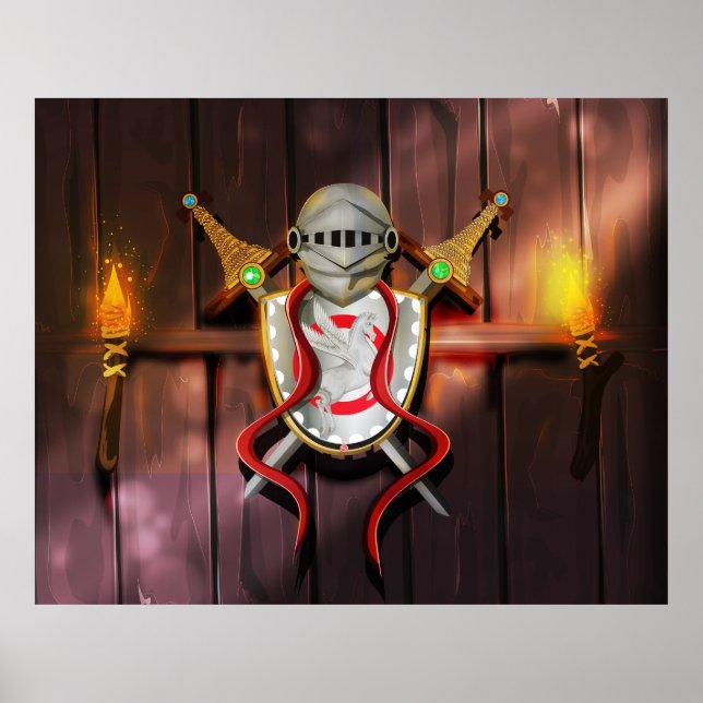 Pôster Brasão de armas medieval (Frente)