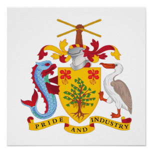 Pôster brasão de armas símbolo emblema bandeira do país B