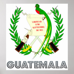 Poster Brasão de Guatemala