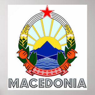 Pôster Brasão de Macedónia
