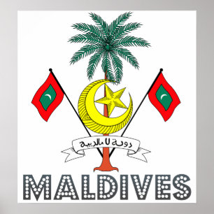 Poster Brasão de Maldives