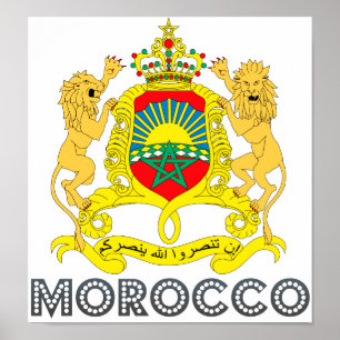 Poster Brasão de Marrocos