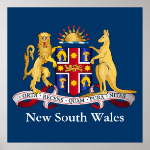 Pôster Brasão de Novo Gales do Sul