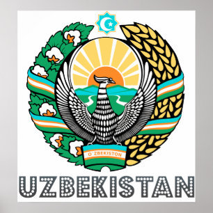 Pôster Brasão de Uzbekistan