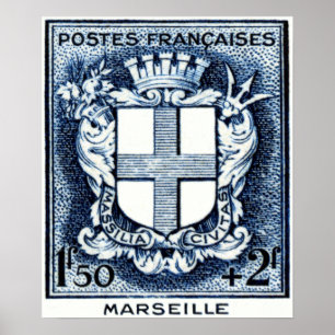 Poster Brasão, Marselha France