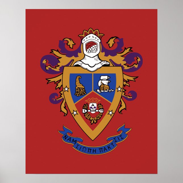 Poster Brasão Oficial da Delta Sigma Pi (Frente)