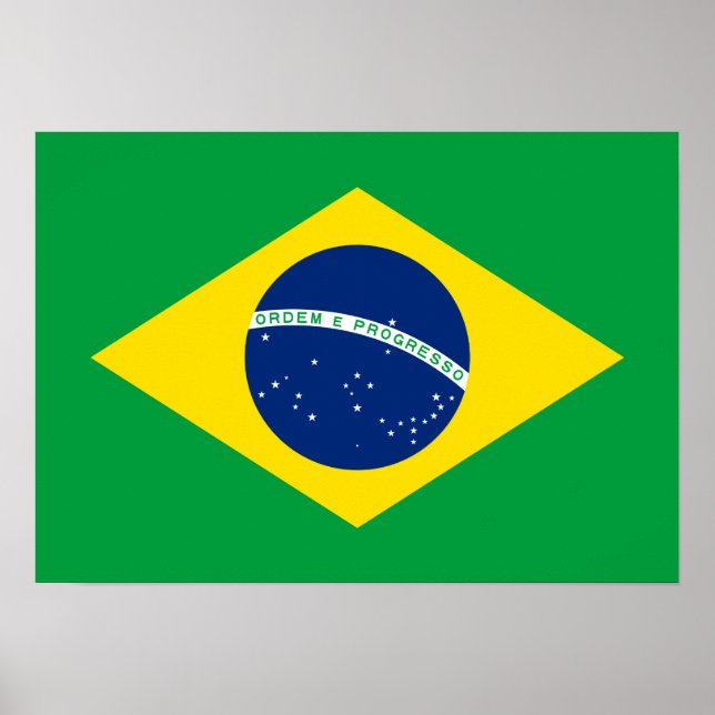 Pôster Brasil - Bandeira Nacional Brasileira (Frente)