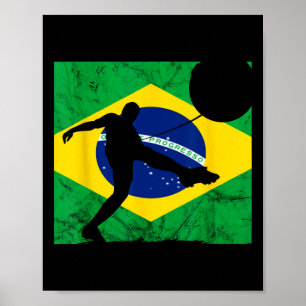 Poster Brasil Brasileiro Futebol Brasileiro Raízes Bra