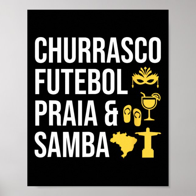 Poster Brasil: Churrasco Futebol Samby Byrbecue (Frente)
