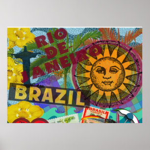 Poster Brasil Rio Coloca Sol América do Sul