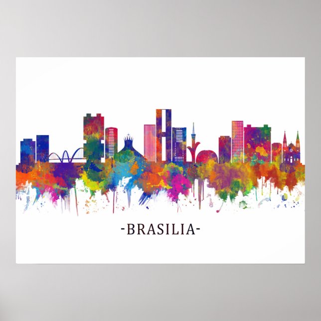 Poster Brasilia Brazil Skyline (Frente)